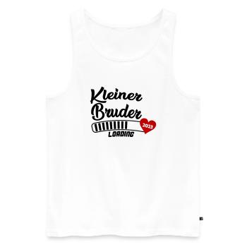 Kleiner Bruder Loading 2023 - Männer Premium Bio Tank Top - Weiß - Vorne - Michal (187cm)