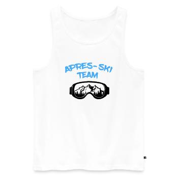 Apres Ski Team - Männer Premium Bio Tank Top - Weiß - Vorne - AI Model Male 178 light (178cm)