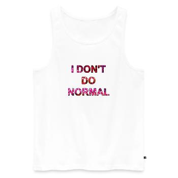 Je ne fais pas normal - je ne fais pas normal - Débardeur bio Premium Homme - blanc - Devant - AI Model Male 178 light (178cm)