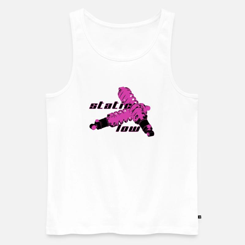 staticlow 2 - Männer Premium Bio Tank Top - Weiß