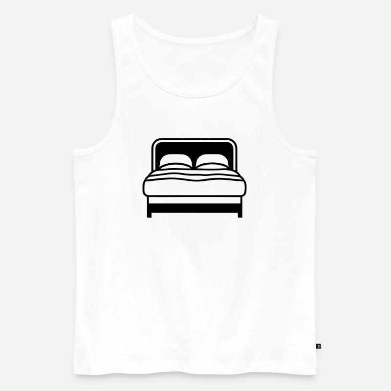 Bett - Männer Premium Bio Tank Top - Weiß