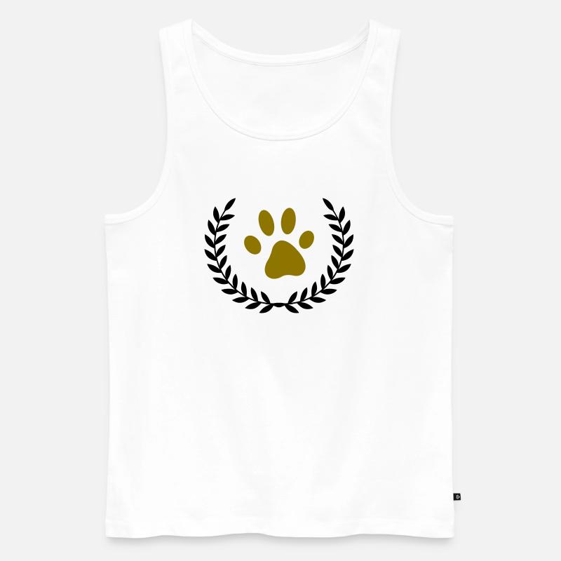kranz pfote - Männer Premium Bio Tank Top - Weiß