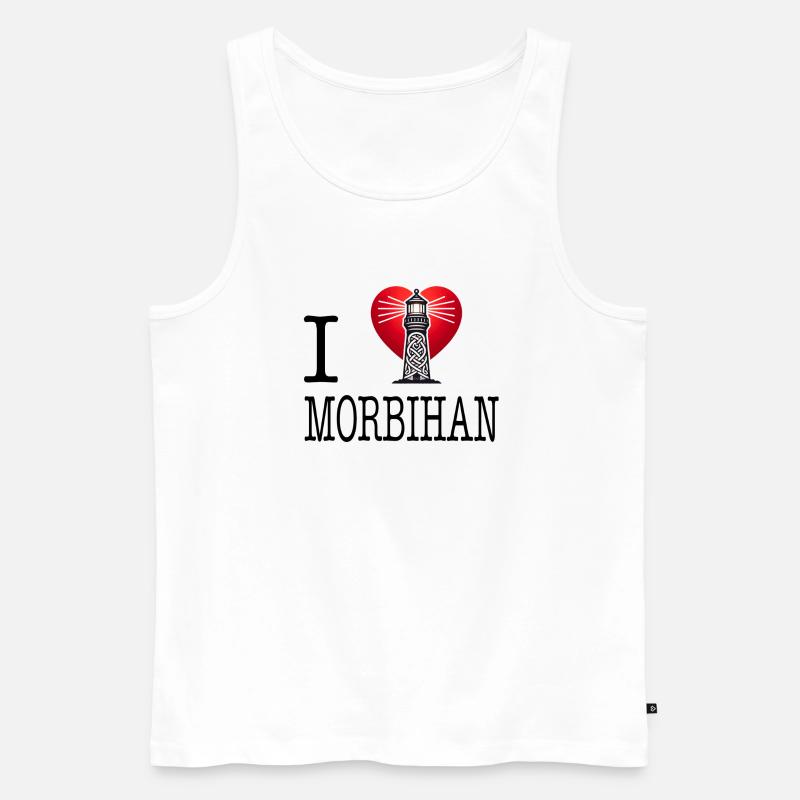 Ich liebe Morbihan - Männer Premium Bio Tank Top - Weiß