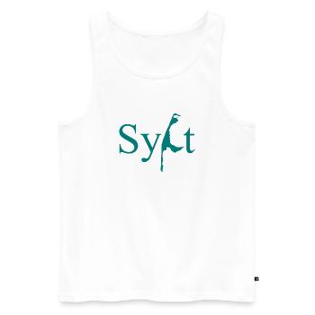 Sylt - North Sea - Germany - Kampen - Island - Men's Premium Organic Tank Top - white - Front - Michal (187cm)