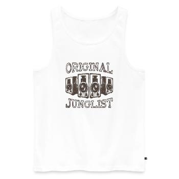 Original Junglist Sound System - Men's Premium Organic Tank Top - white - Front - AI Model Male 178 light (178cm)