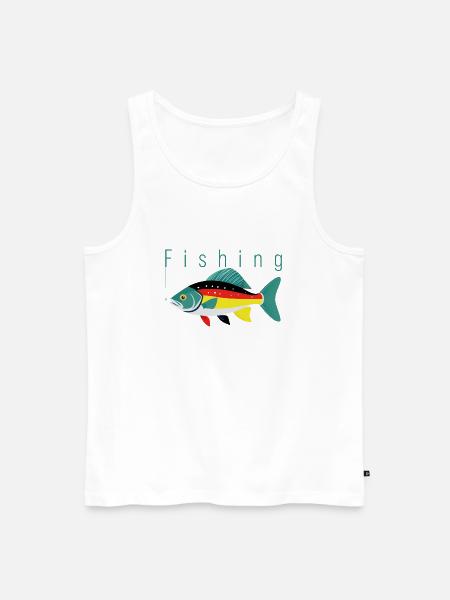 Fishing - Männer Premium Bio Tank Top - Weiß