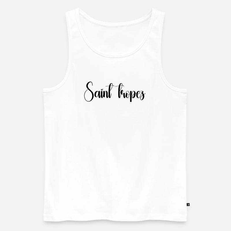 Saint Tropez - Männer Premium Bio Tank Top - Weiß