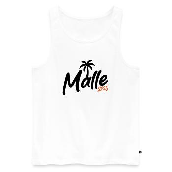 Malle 2025 palme - Männer Premium Bio Tank Top - Weiß - Vorne - Michal (187cm)
