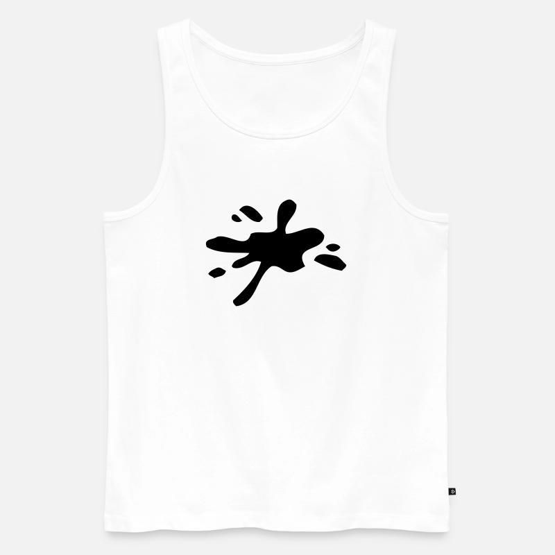 Klecks - Männer Premium Bio Tank Top - Weiß