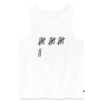 17 Striche // 17 Mal // Geburtstag // Geschenk - Männer Premium Bio Tank Top - Weiß - Vorne - AI Model Male 178 light (178cm)