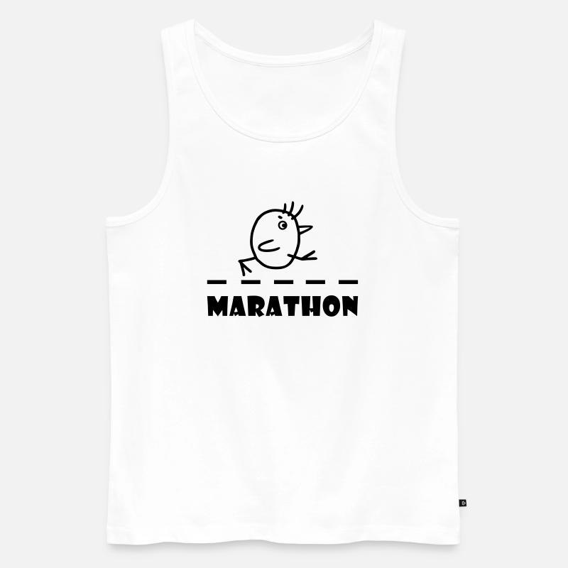 Marathon - Männer Premium Bio Tank Top - Weiß