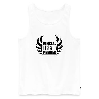 Official Crew Member Design - Débardeur bio Premium Homme - blanc - Devant - Michal (187cm)