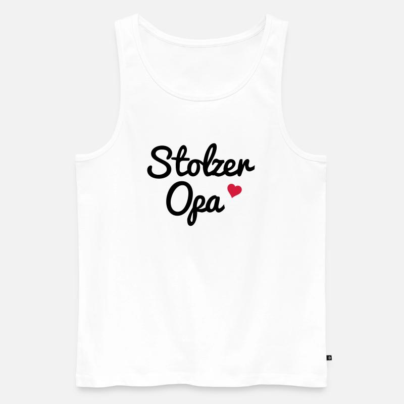 Stolzer Opa - Männer Premium Bio Tank Top - Weiß
