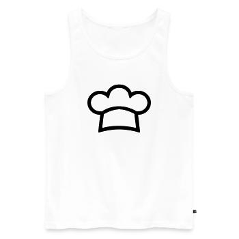 Koch - Männer Premium Bio Tank Top - Weiß - Vorne - Michal (187cm)