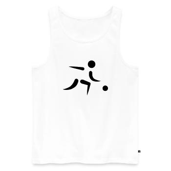 Bowling - Men's Premium Organic Tank Top - white - Front - Michal (187cm)
