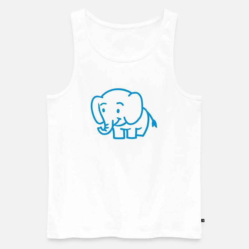 Elefant - Männer Premium Bio Tank Top - Weiß