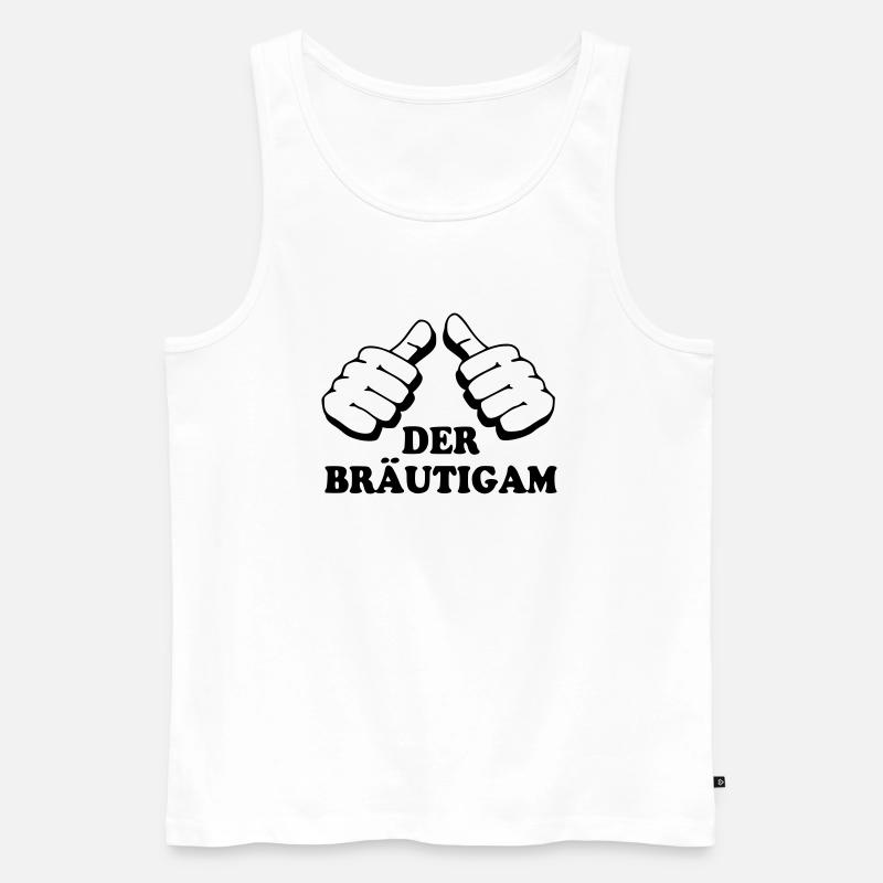 der__braeutigam - Männer Premium Bio Tank Top - Weiß