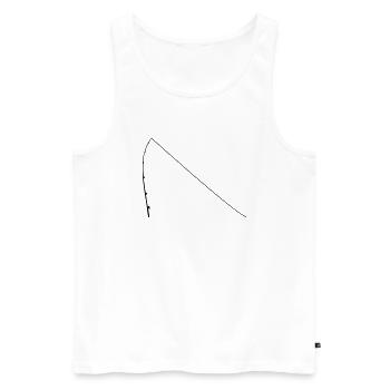 fishing rod angler sport silhouette clipart hobby - Men's Premium Organic Tank Top - white - Front - Michal (187cm)
