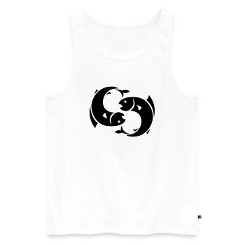 fish - Men's Premium Organic Tank Top - white - Front - Michal (187cm)
