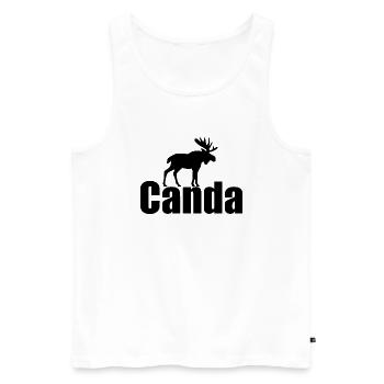 Canada - Débardeur bio Premium Homme - blanc - Devant - AI Model Male 178 light (178cm)