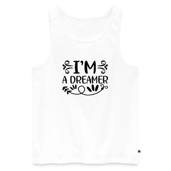16 in A Dreamer - Men's Premium Organic Tank Top - white - Front - AI Model Male 178 light (178cm)
