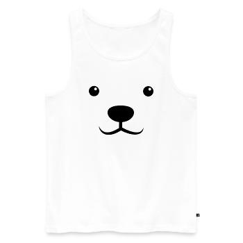 Bain de glace Ours polaire Arctique Baignade hivernale - Débardeur bio Premium Homme - blanc - Devant - AI Model Male 178 light (178cm)