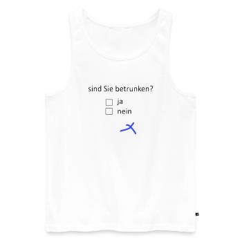sind Sie betrunken? - Männer Premium Bio Tank Top - Weiß - Vorne - Michal (187cm)