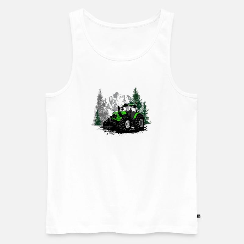 Traktor - Schlepper - Landwirt - Bauer - Männer Premium Bio Tank Top - Weiß