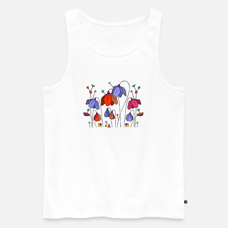Blumen - Männer Premium Bio Tank Top - Weiß