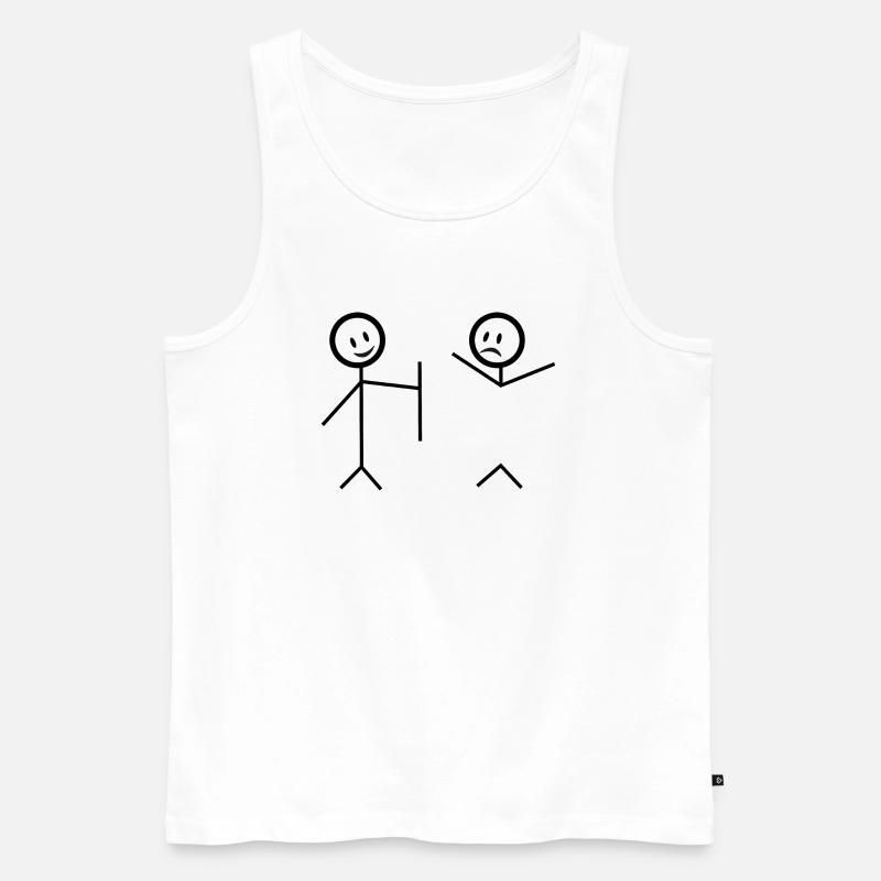 Ich decke Sie - Männer Premium Bio Tank Top - Weiß