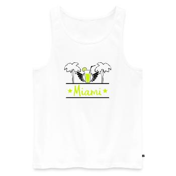 Miami - Débardeur bio Premium Homme - blanc - Devant - Michal (187cm)