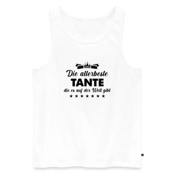 Best Aunt - Men's Premium Organic Tank Top - white - Front - Michal (187cm)