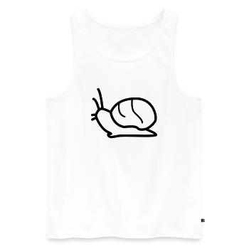 Snail - Men's Premium Organic Tank Top - white - Front - Michal (187cm)