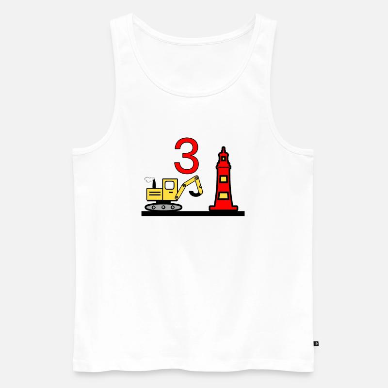 Bagger - Männer Premium Bio Tank Top - Weiß