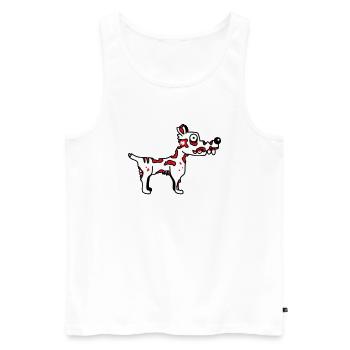 Hund Zombie Untot Halloween Horror Leiche Grusel - Männer Premium Bio Tank Top - Weiß - Vorne - AI Model Male 178 light (178cm)