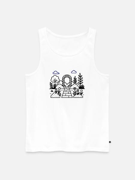 Garden Nursery Logo - Men's Premium Organic Tank Top - white