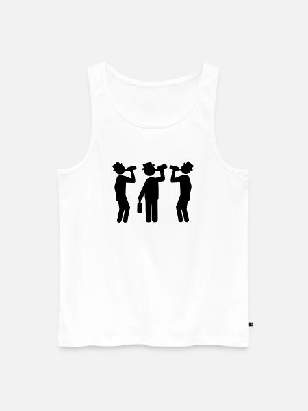 Drinking team - Männer Premium Bio Tank Top - Weiß
