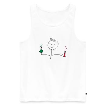 chemistry - Men's Premium Organic Tank Top - white - Front - AI Model Male 178 light (178cm)