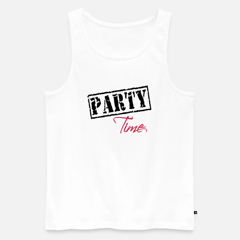 Party Time - Männer Premium Bio Tank Top - Weiß