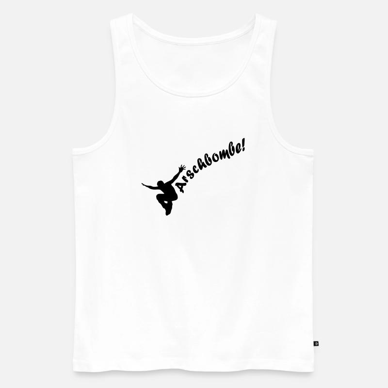 Arschbombe! - Männer Premium Bio Tank Top - Weiß