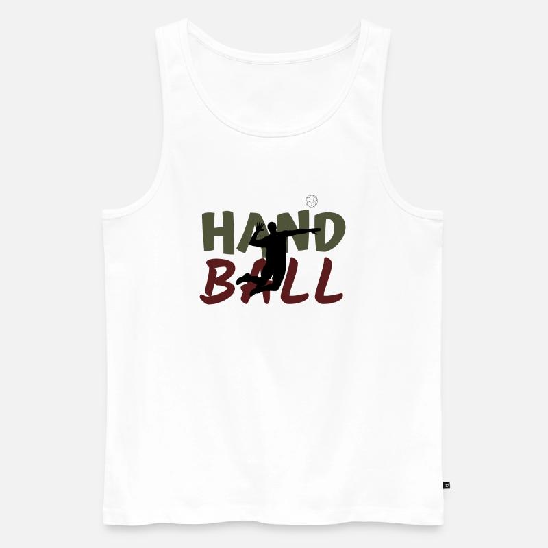 Handball - Männer Premium Bio Tank Top - Weiß