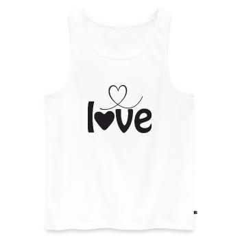 J’adore la Saint-Valentin - Débardeur bio Premium Homme - blanc - Devant - Michal (187cm)
