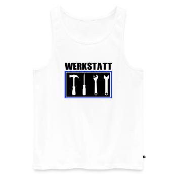 werkzeug werkstatt - Männer Premium Bio Tank Top - Weiß - Vorne - AI Model Male 178 light (178cm)