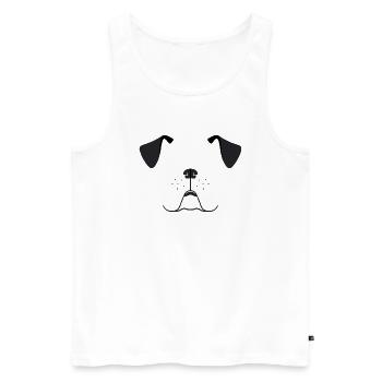 Englische Bulldogge - Männer Premium Bio Tank Top - Weiß - Vorne - Michal (187cm)