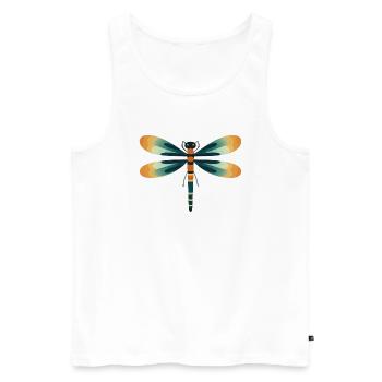 Libelle - Männer Premium Bio Tank Top - Weiß - Vorne - Michal (187cm)