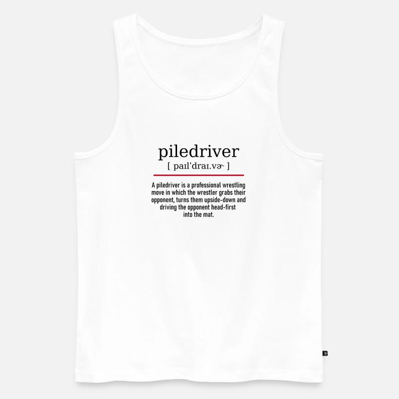 piledriver - spelling and description - Männer Premium Bio Tank Top - Weiß