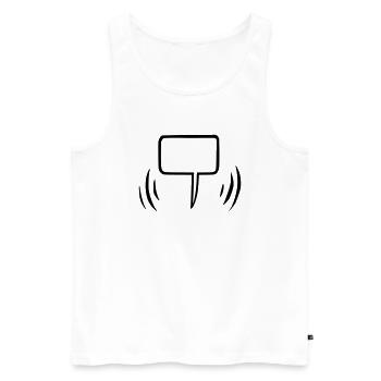 Speech bubble empty - Men's Premium Organic Tank Top - white - Front - AI Model Male 178 light (178cm)