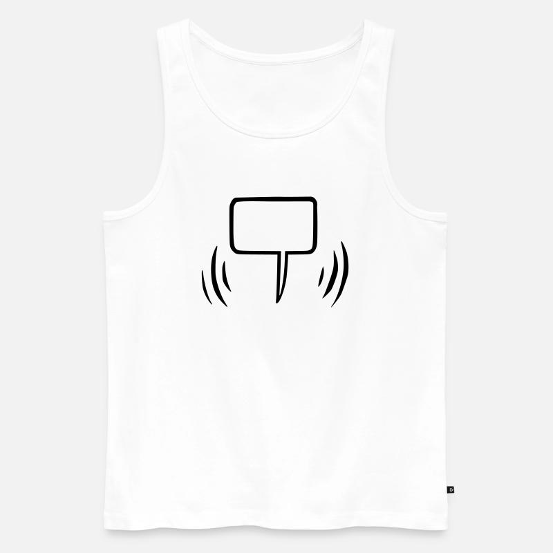 Sprechblase leer - Männer Premium Bio Tank Top - Weiß