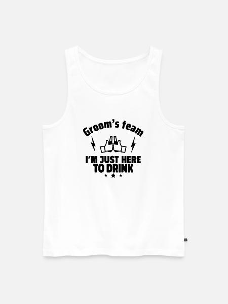 The groom's team - Men's Premium Organic Tank Top - white