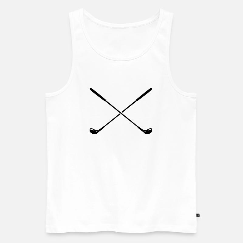 Golf - Männer Premium Bio Tank Top - Weiß